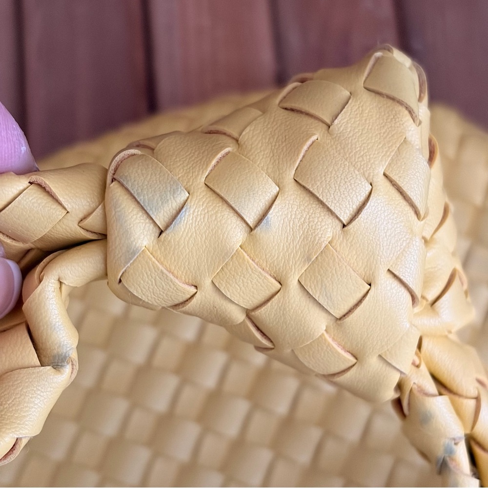 Hobo Woven Shoulder Bag | Slouchy Crossbody Strap in Butter Yellow - Picture 9 of 9